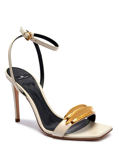 SANDALI CON DETTAGLIO GIOIELLO ELISABETTA FRANCHI | SA45L52E2193 burro